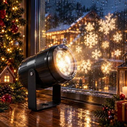 Vibrant Smart Snowflake Projector – USB Powered Christmas & Winter Decoration Light
