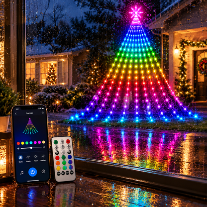Smart App-Controlled RGB Christmas Tree Projector Lights with Remote Control