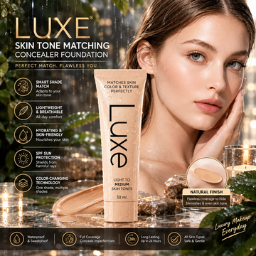 Luxe Color Changing Foundation - Instantly Adapt to Your Skin Tone - Medium 30ml