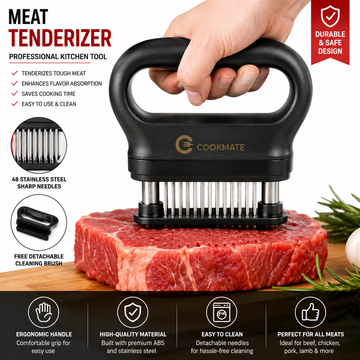 Meat Tenderizer Tool 48 Blades Stainless Steel - Kitchen Cooking Gadgets To...