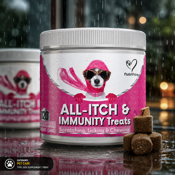 NutriPaw All-Itch Immunity Treats For Dogs Soothe Itchy Paws, Eyes, Ears, Skin