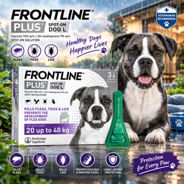 Frontline Spot On PLUS Cat Dog Flea Tick Lice Treatment 1, 3 Or 6 Pipette Packs