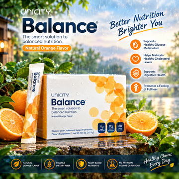 Unicity Balance Dietary Supplement NATURAL ORANGE, 30 Stick Packs - Exp. 4/2028