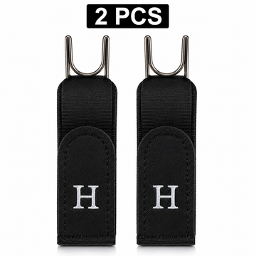 2Pcs Adjustable Buckleless Belt Hook Elastic Velcro Waist Buckle Waist Belt For