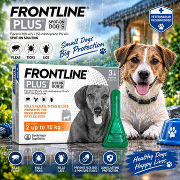 Frontline Spot On PLUS Cat Dog Flea Tick Lice Treatment 1, 3 Or 6 Pipette Packs