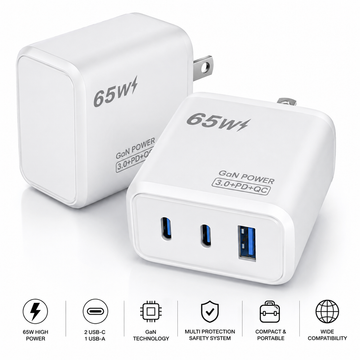 Dual USB Wall Charger – Compact AC Power Adapter with Multiple USB Charging Ports for Phones & Devices