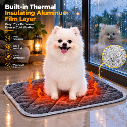 Self Heating Pet Mat for Dogs & Cats – Thermal Insulating Aluminum Film Warm Bed Pad