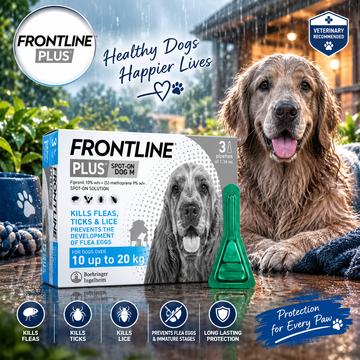 Frontline Spot On PLUS Cat Dog Flea Tick Lice Treatment 1, 3, Or 6 Pipette Packs