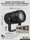 Vibrant Smart Snowflake Projector – USB Powered Christmas & Winter Decoration Light