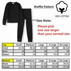 Men’s Thermal Underwear Set 2 Piece – Waffle Pattern Long Sleeve Top & Pants, Warm Base Layer for Cold Weather, Comfortable Stretch Fit for Winter, Home, Work & Outdoor Wear