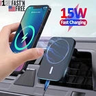 15W Wireless Magnetic Charger Car Mount Holder For iPhone 17 16 15 14 13 Series