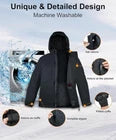 Men’s Heated Winter Jacket with Front & Back Heating Zones – Electric Thermal Warm Jacket for Cold Weather, Outdoor Activities, Work, Travel & Winter Use