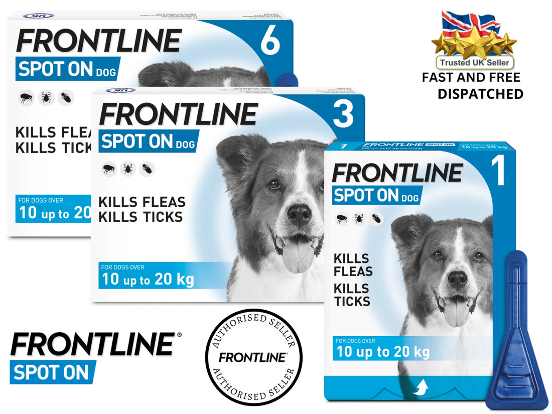 Frontline Spot On For Medium Dogs Fleas & Ticks Lice Treatment 1, 3 & 6 Pipettes